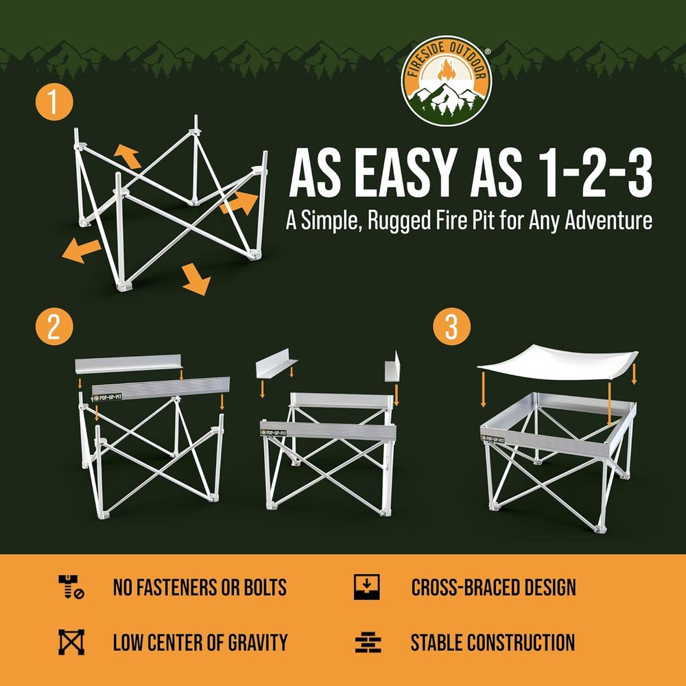 Portable Outdoor Fire Pit for  - Outdoor Camping Fire Pit บทวิจารณ์และราคา