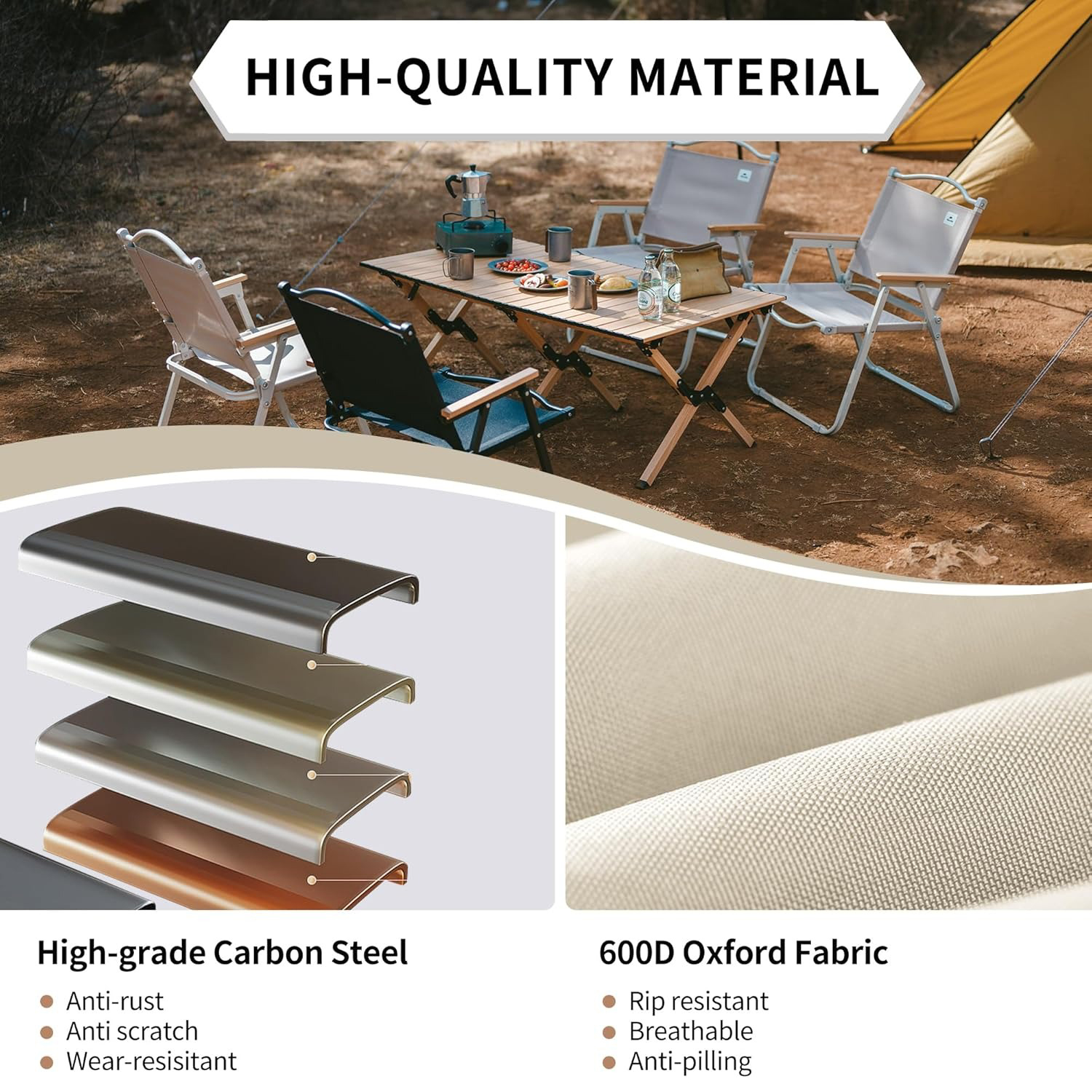 Naturehike Portable Camping Ch - Outdoor Camping Table And Chairs บทวิจารณ์และราคา
