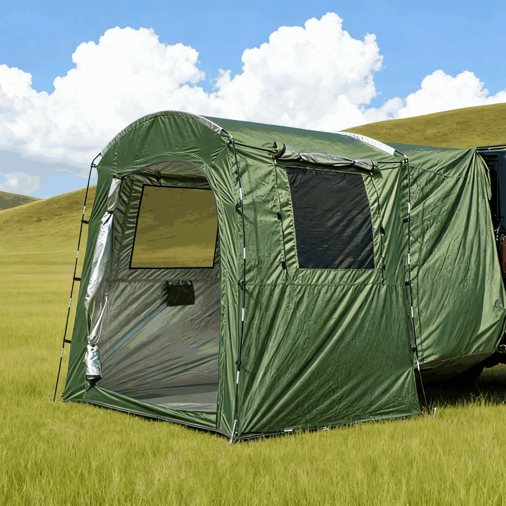 Outdoor Trunk Extension Tent 4 - Outdoor Camping Van Tent บทวิจารณ์และราคา