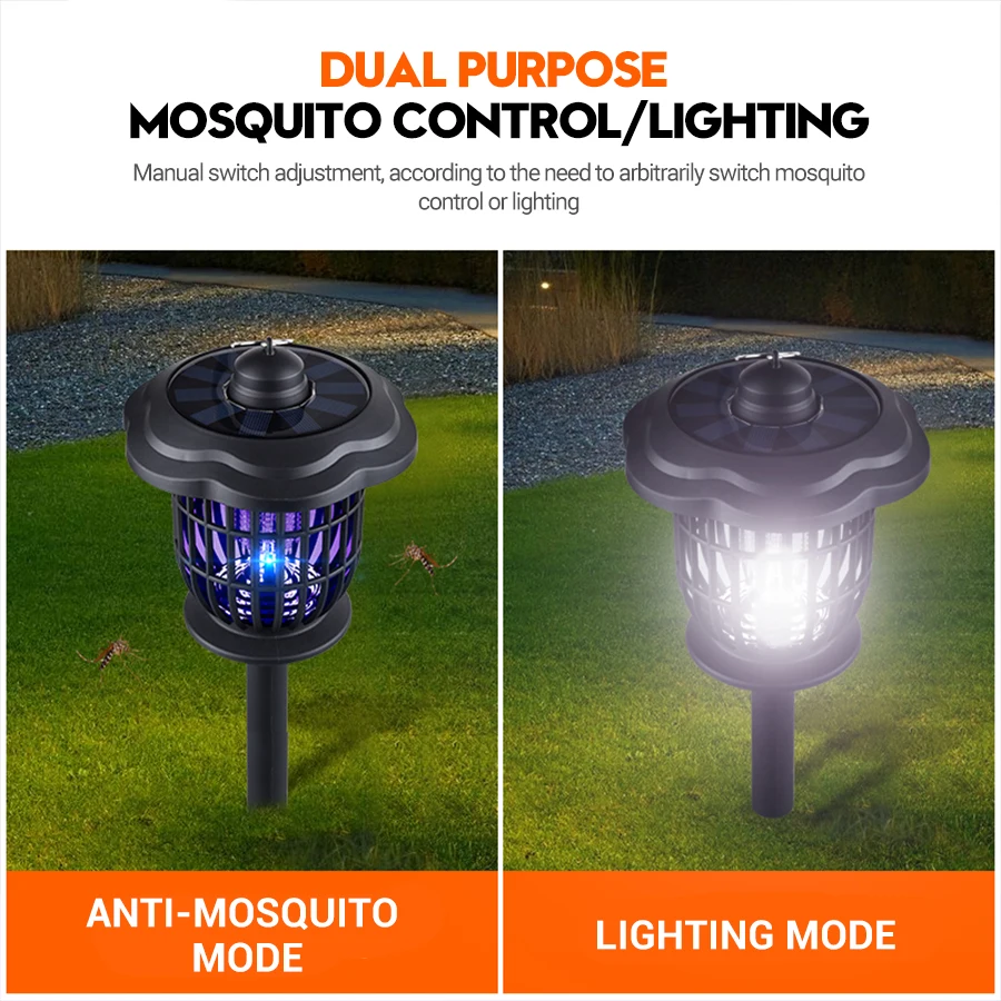 2-in-1 1200mAh LED Solar Light - Outdoor Camping Bug Zapper บทวิจารณ์และราคา