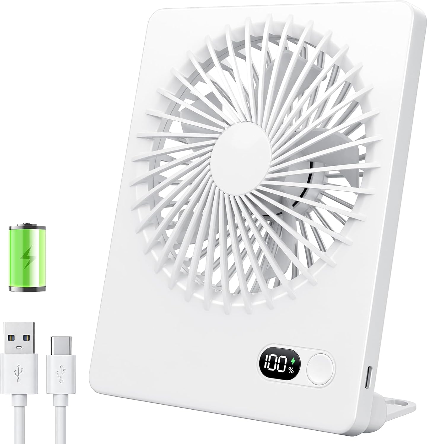 Rechargeable Desk Fan, 180° Ti - Camping Quiet บทวิจารณ์และราคา