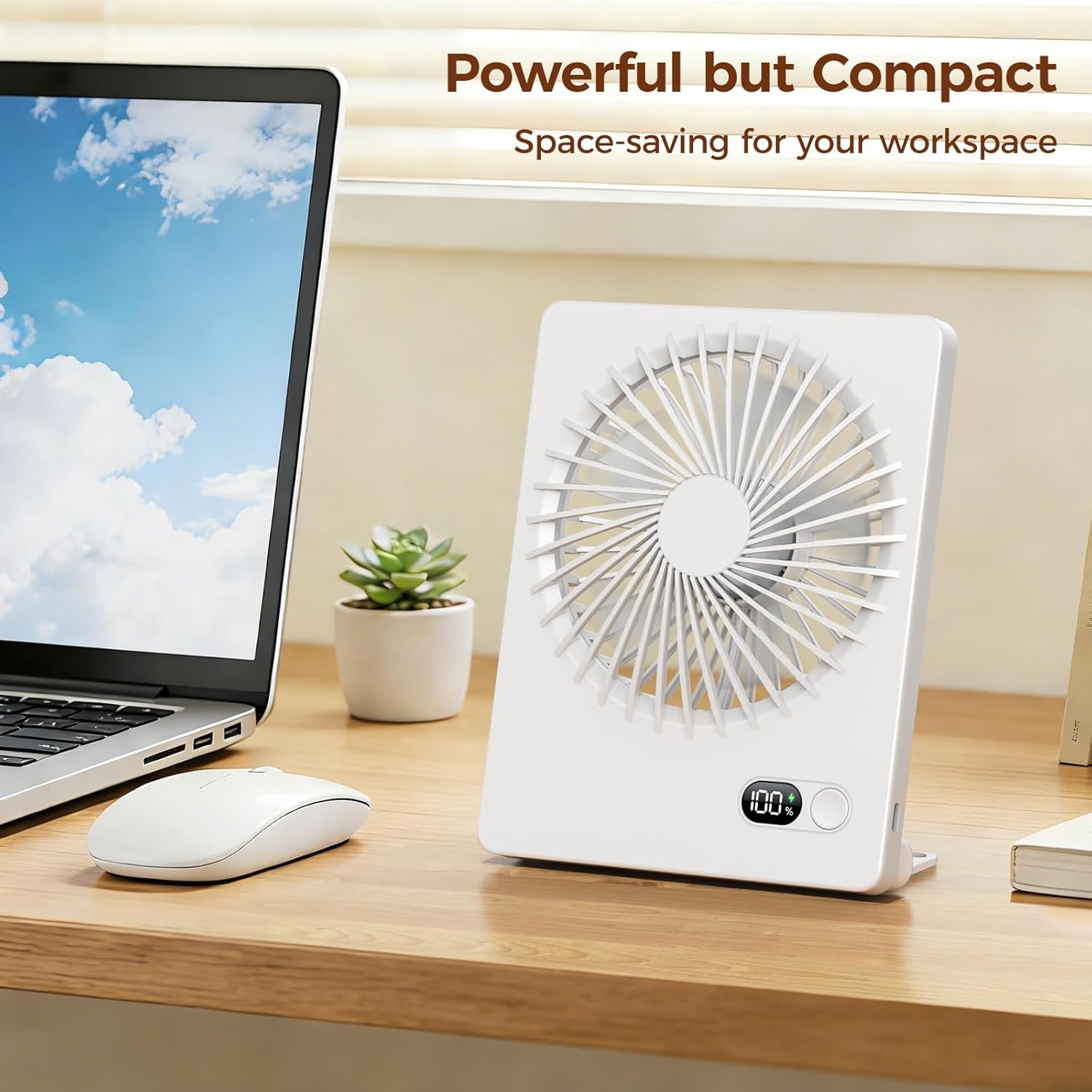Rechargeable Desk Fan, 180° Ti - Camping Quiet บทวิจารณ์และราคา