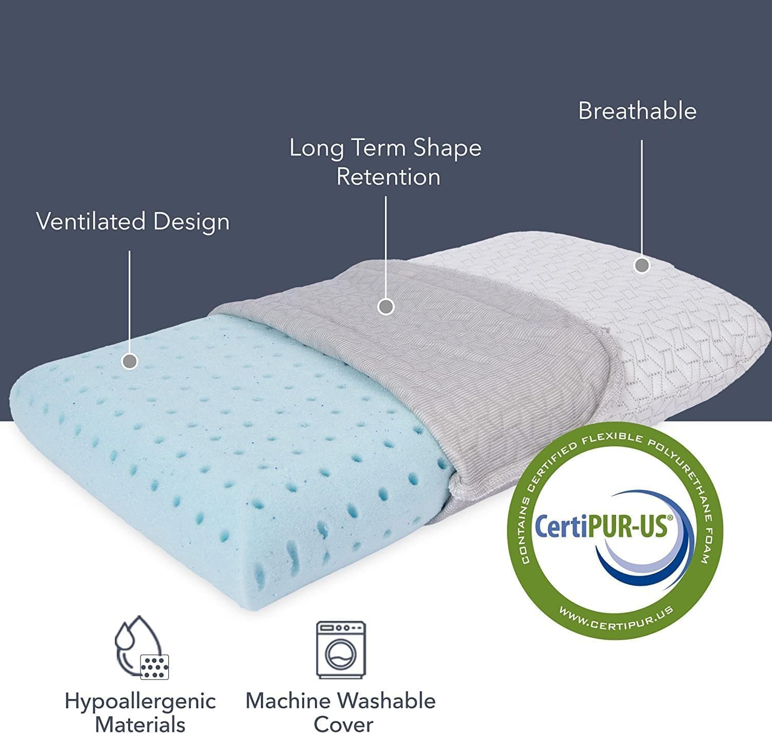 Small Memory Foam Bed Pillow f - Camp Pillow Compressible บทวิจารณ์และราคา