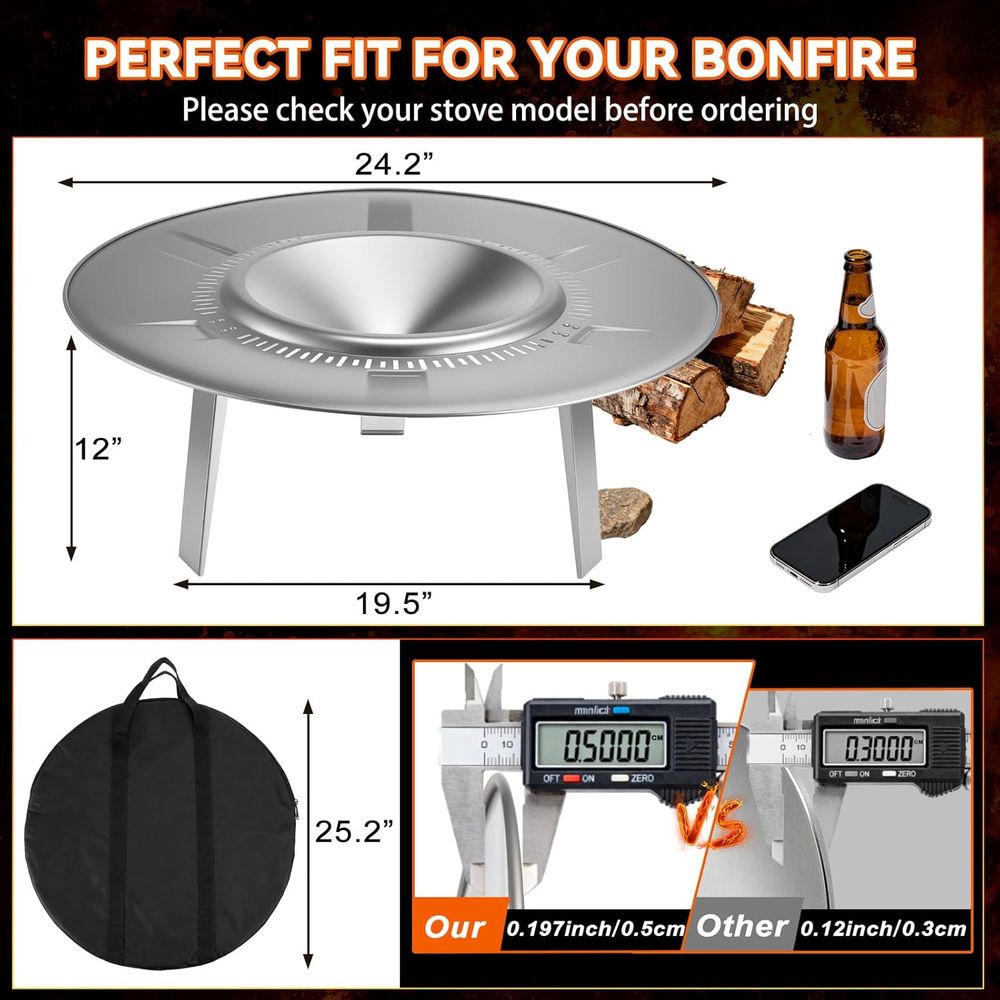 Portable 3-Leg Stainless Steel - Outdoor Camping Fire Pit บทวิจารณ์และราคา
