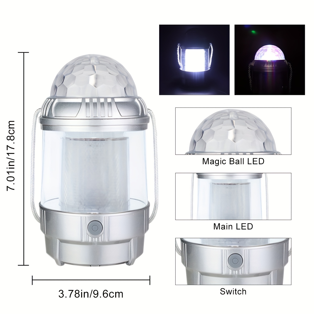 1-4PCS LEDCamping Lantern Rech - Outdoor Camping Decor บทวิจารณ์และราคา