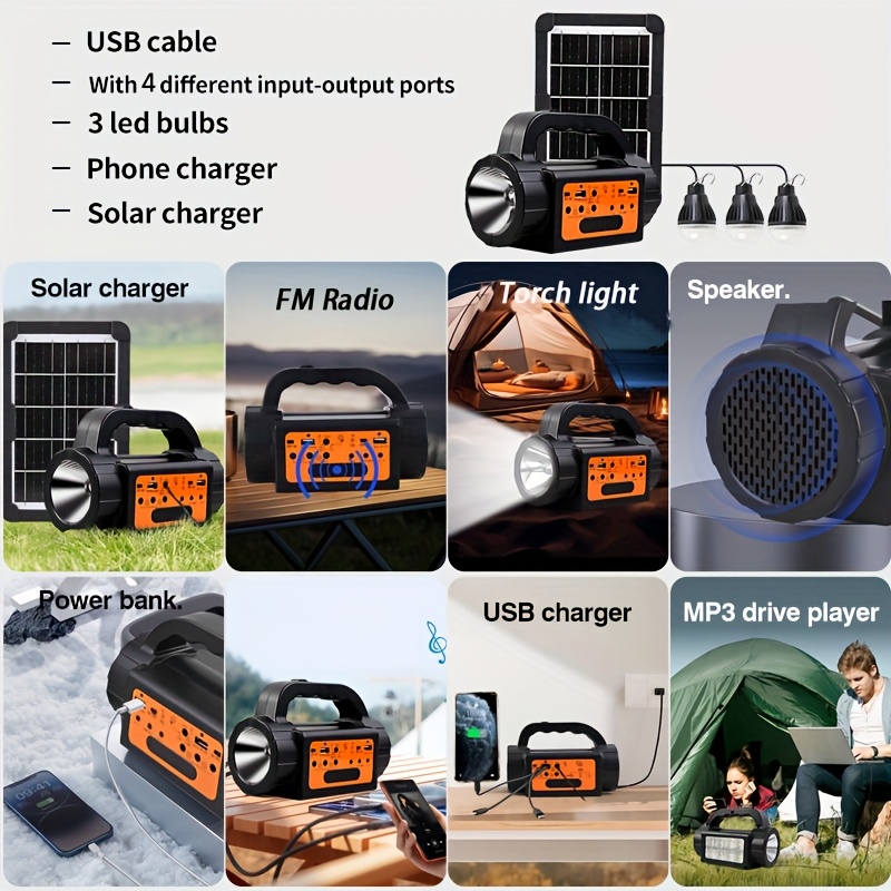 Solar Rechargeable Camping Lig - Portable Power Station บทวิจารณ์และราคา