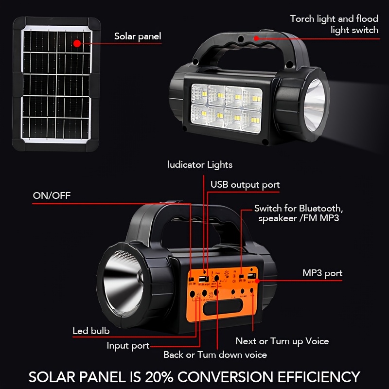 Solar Rechargeable Camping Lig - Portable Power Station บทวิจารณ์และราคา