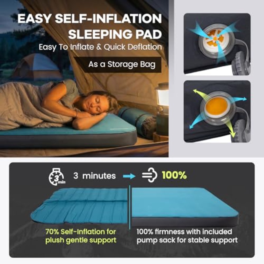 Camping Self-Inflating Sleepin - Outdoor Camping Van Tent บทวิจารณ์และราคา