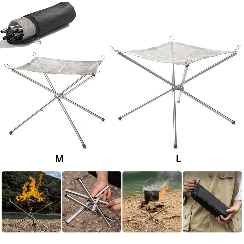 Portable Camping Fire Pit Gril - Outdoor Camping Fire Pit บทวิจารณ์และราคา