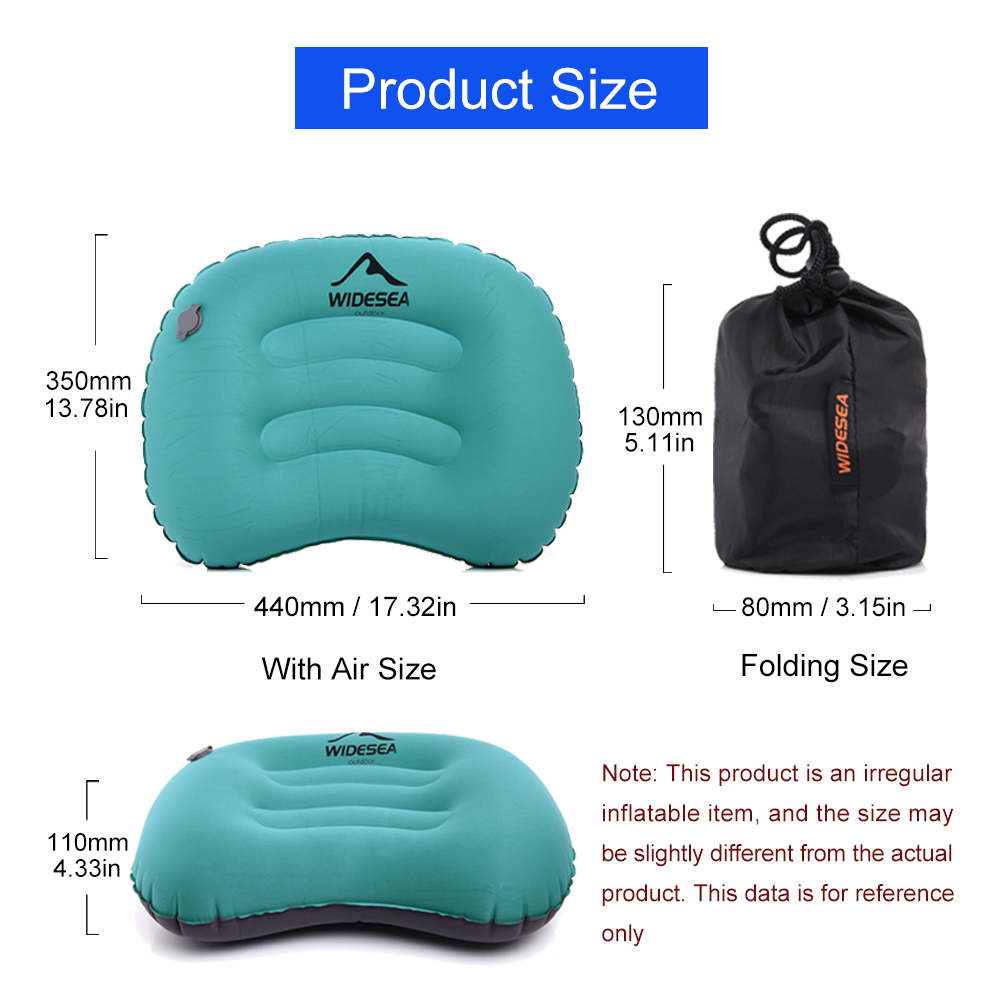 Widesea Portable Inflatable Pi - Camp Pillow Compressible บทวิจารณ์และราคา