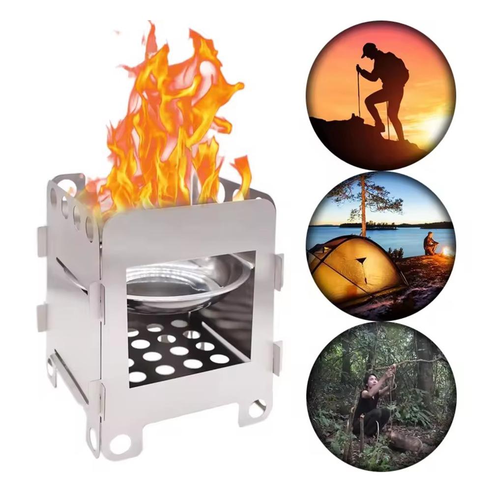 Folding Camping Wood Stove Por - Outdoor Gas Camping Oven บทวิจารณ์และราคา