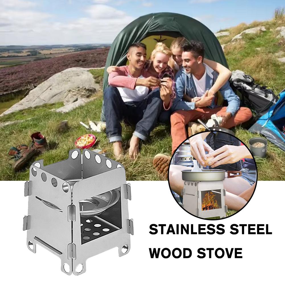 Folding Camping Wood Stove Por - Outdoor Gas Camping Oven บทวิจารณ์และราคา