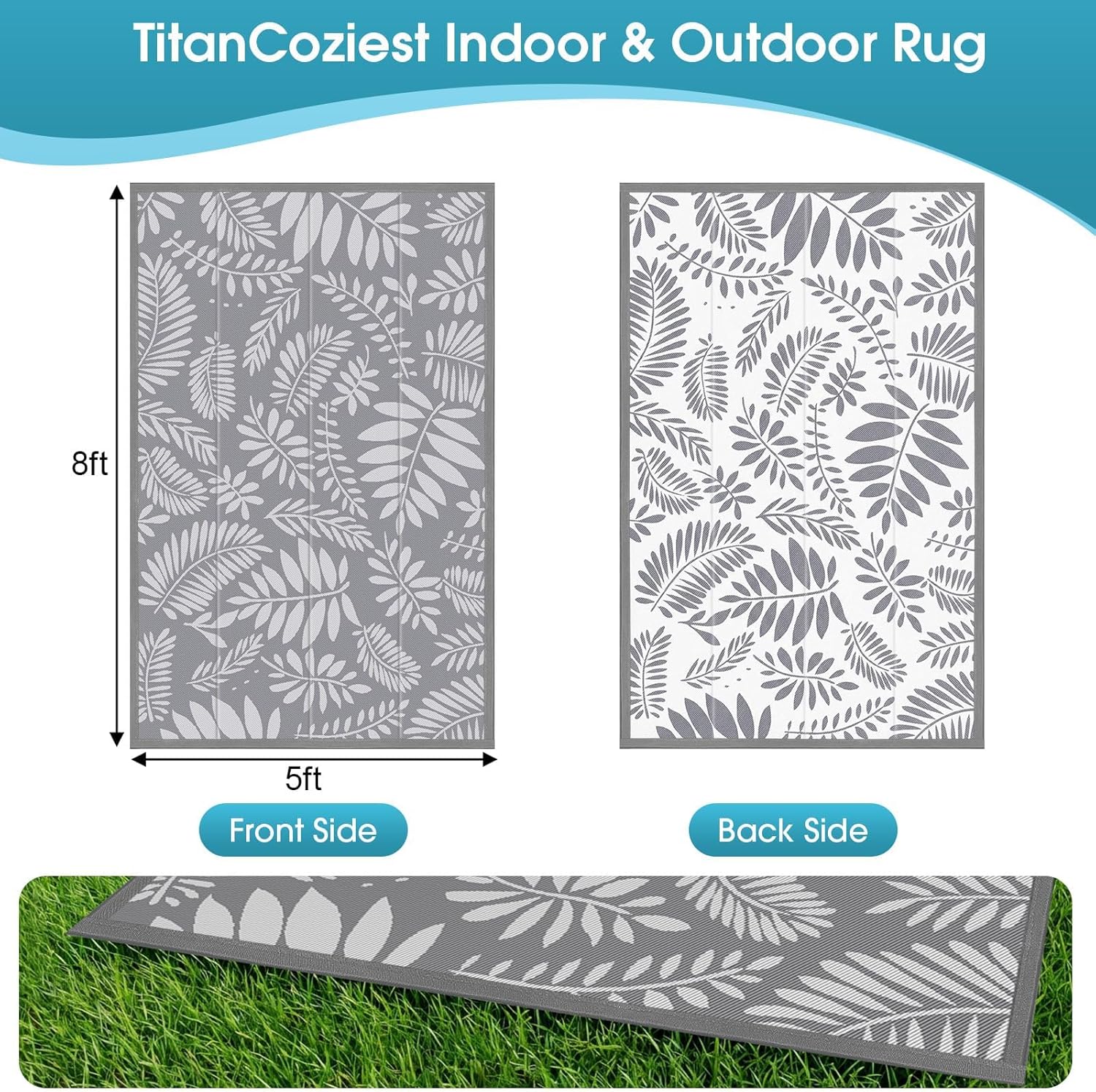 5x8 ft Outdoor Waterproof Reve - Outdoor Camping Rug Waterproof บทวิจารณ์และราคา