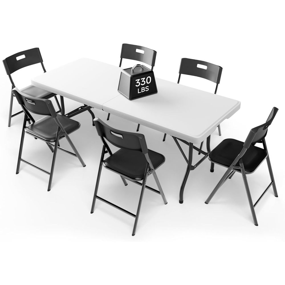 Portable 6-Piece olding Table  - Camping Outdoor Or Indoor บทวิจารณ์และราคา