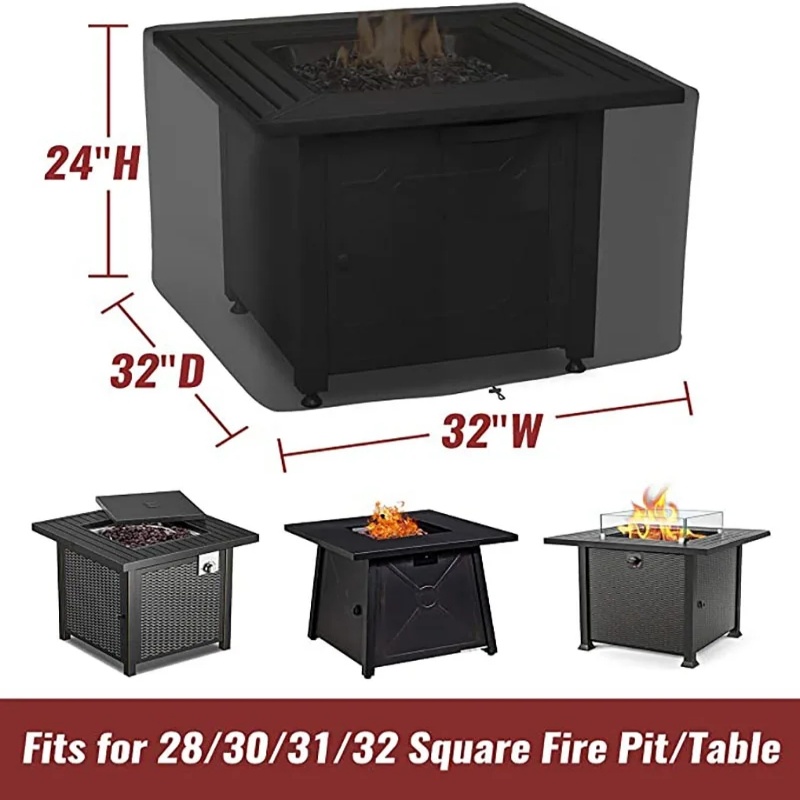 Waterproof Square Fire Pit Cov - Outdoor Camping Fire Pit บทวิจารณ์และราคา