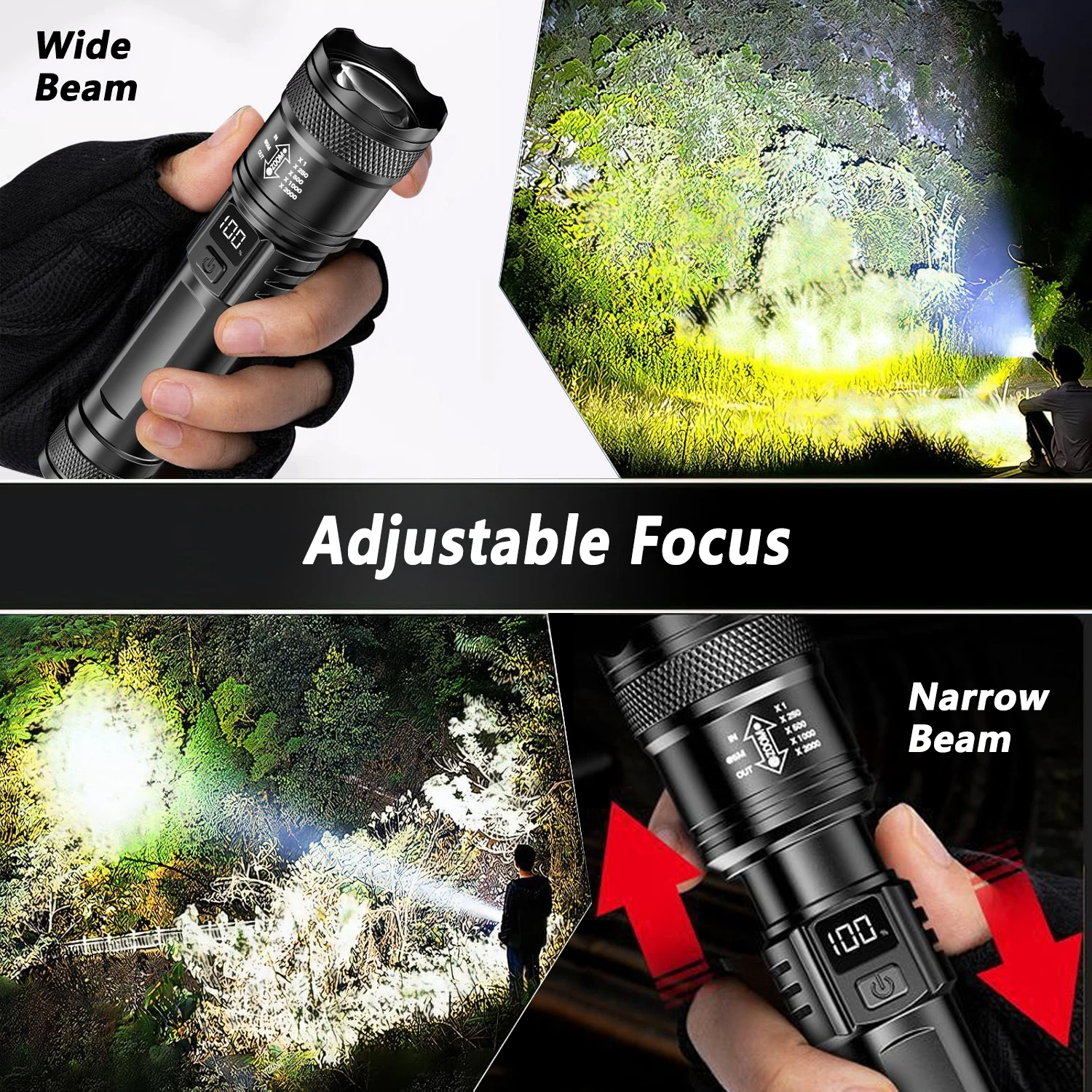 Ultra Bright LED Flashlight 20 - Outdoor Camping Decor บทวิจารณ์และราคา