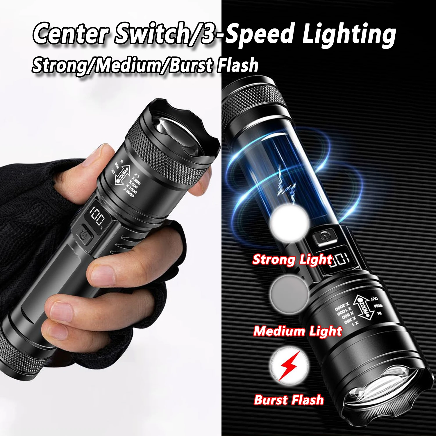 Ultra Bright LED Flashlight 20 - Outdoor Camping Decor บทวิจารณ์และราคา