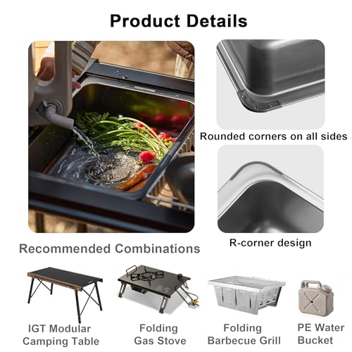 304 Stainless Steel Mini Sink  - Outdoor Camp บทวิจารณ์และราคา