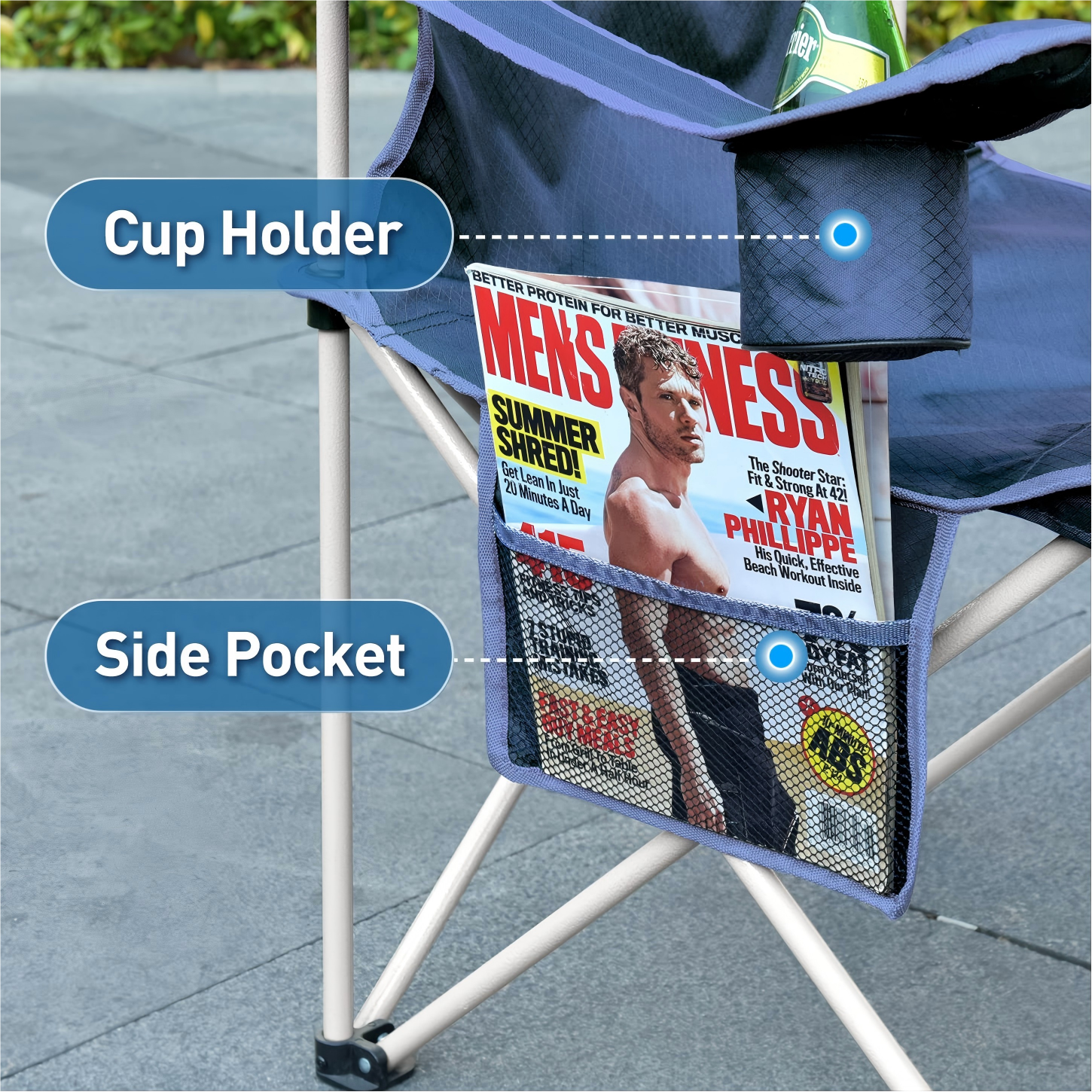 Folding Camping Chair with Sha - Outdoor Camping Table And Chairs บทวิจารณ์และราคา