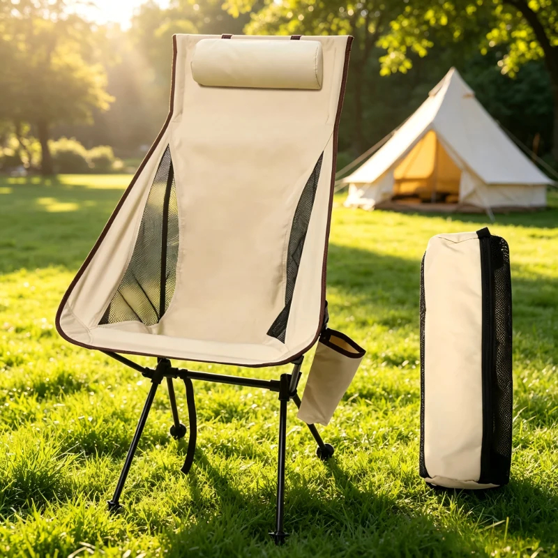 Portable foldable camping chai - Outdoor Chair Camping บทวิจารณ์และราคา