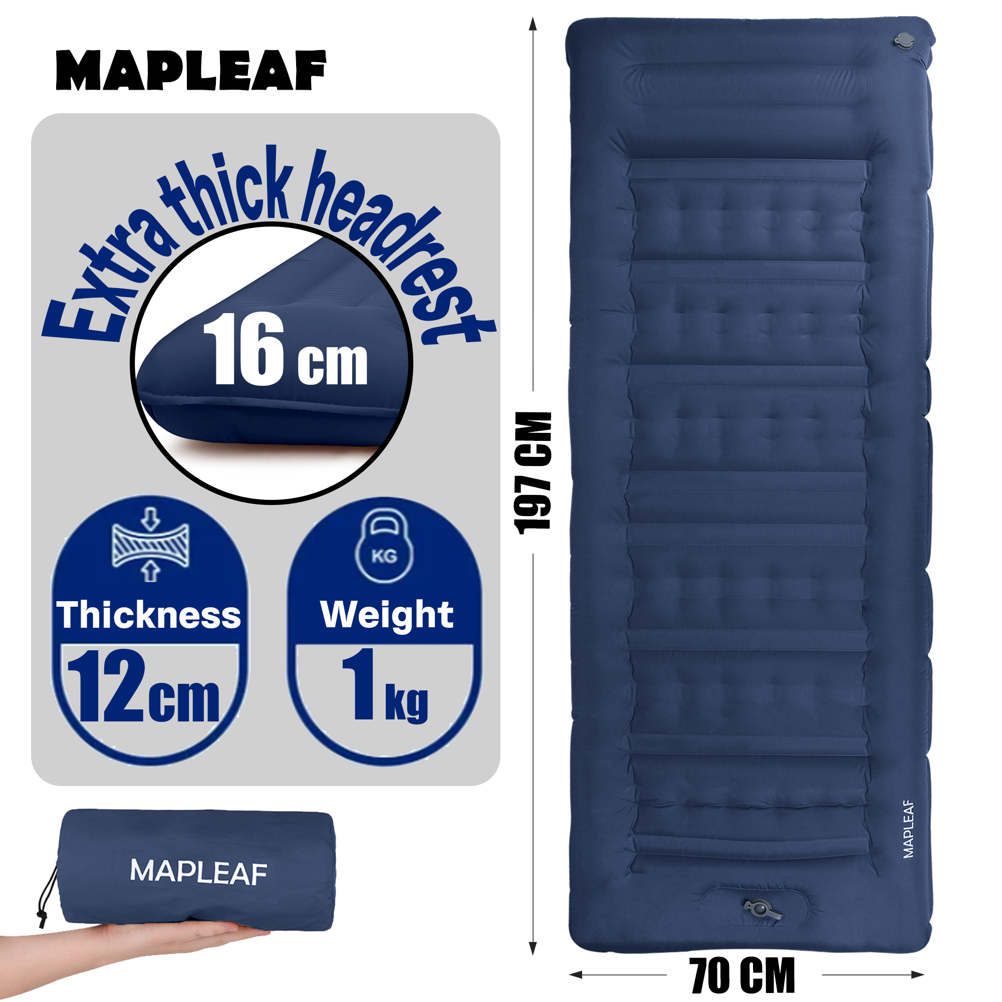 MAPLEAF 12cm Air Mattress Camp - Outdoor Camping Rug Waterproof บทวิจารณ์และราคา