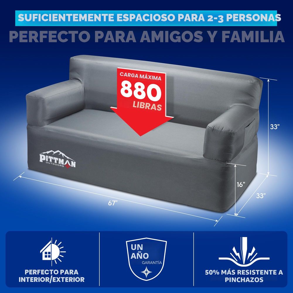 Inflatable sofa with integrate - Camping Outdoor Or Indoor บทวิจารณ์และราคา