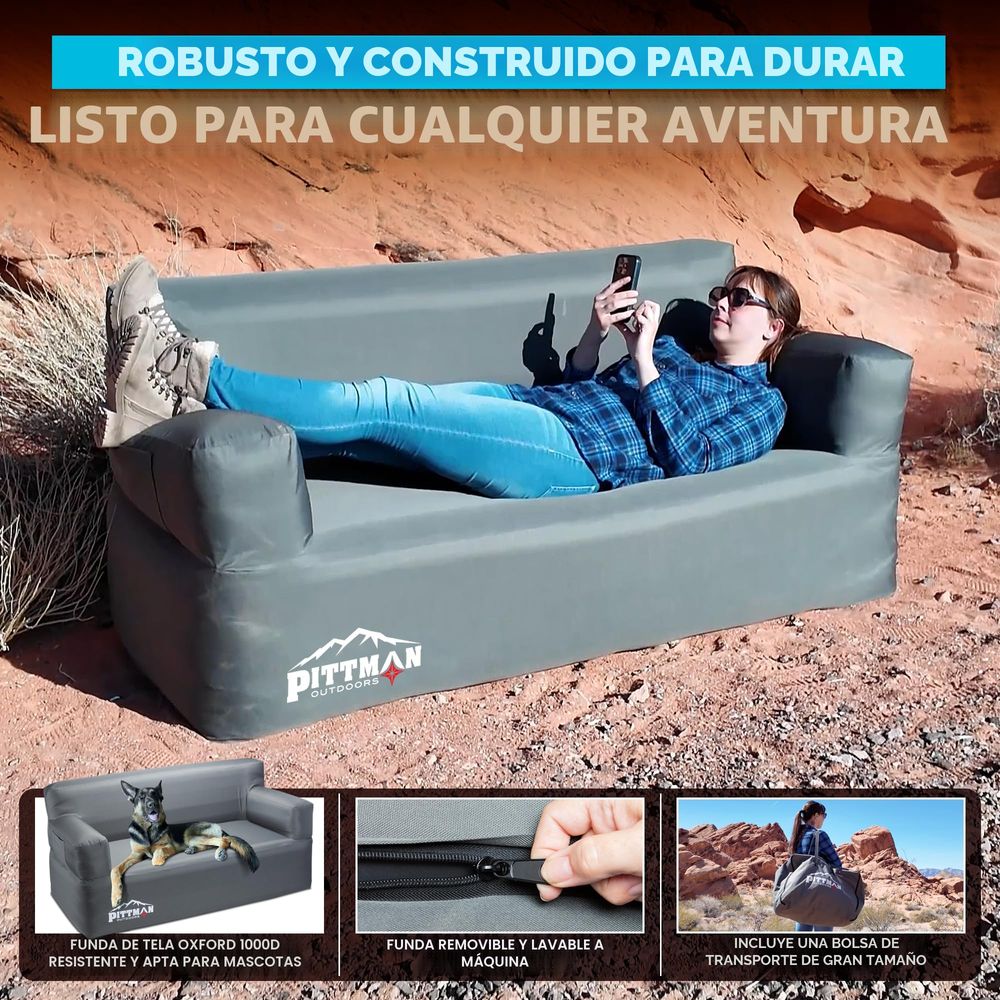 Inflatable sofa with integrate - Camping Outdoor Or Indoor บทวิจารณ์และราคา