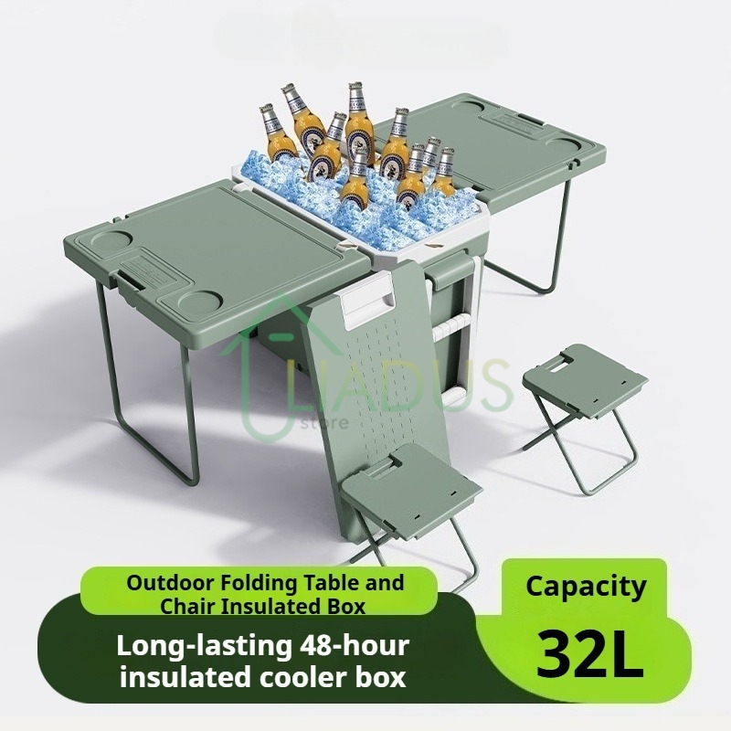 32L / 46L Camping Ice Box Fold - Outdoor Camping Table And Chairs บทวิจารณ์และราคา