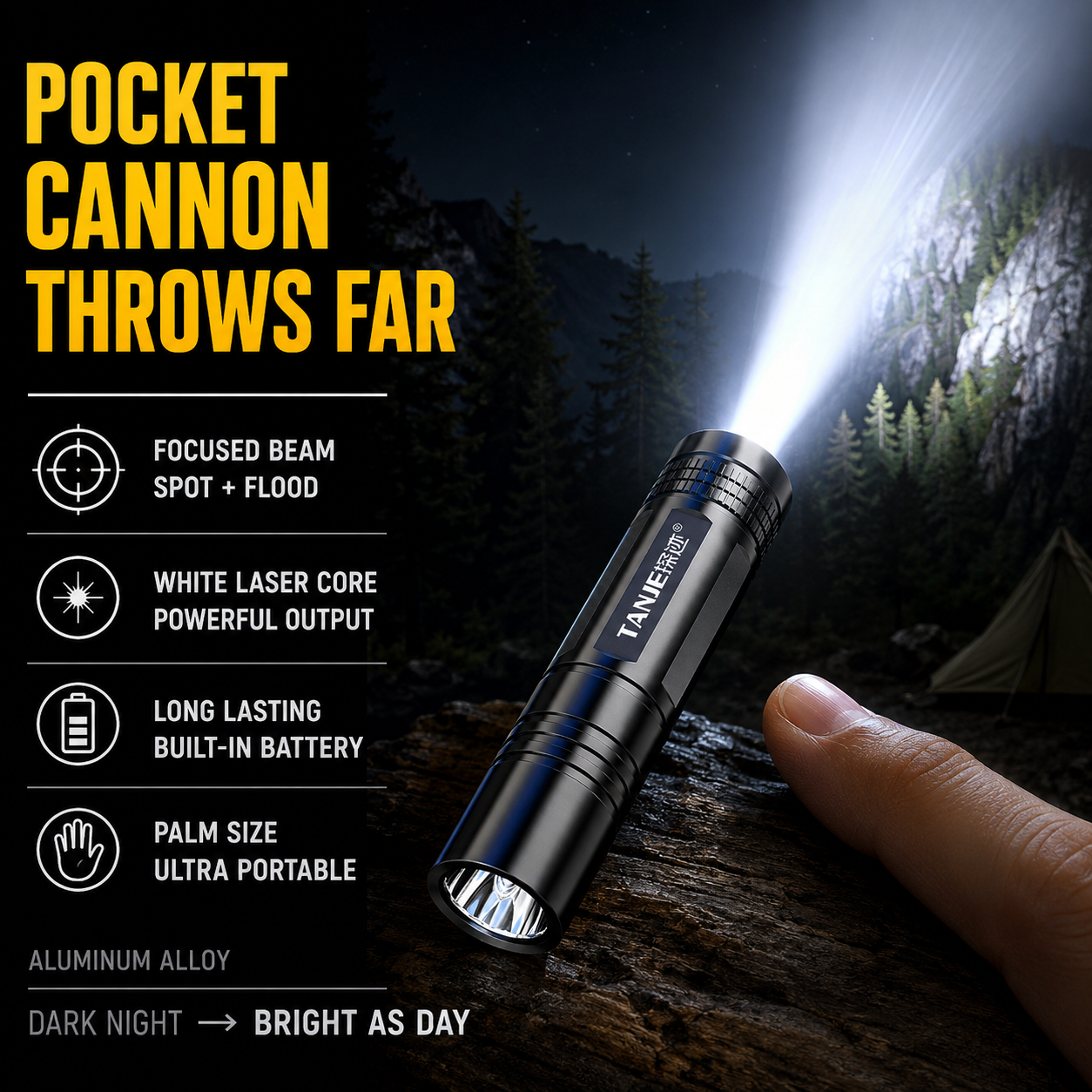 Outdoor Flashlight Small Mini  - Outdoor Camping Decor บทวิจารณ์และราคา