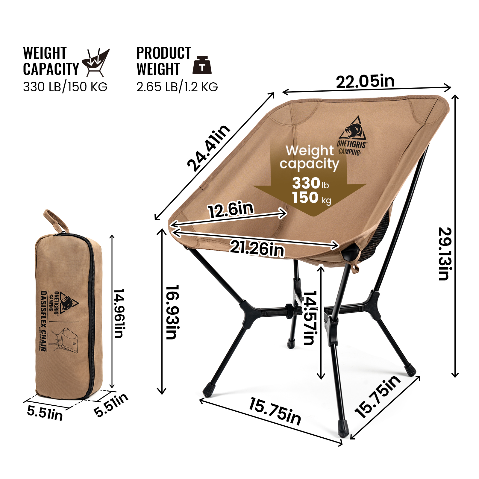 OneTigris OasisFlex Camping Ch - Outdoor Camping Table And Chairs บทวิจารณ์และราคา