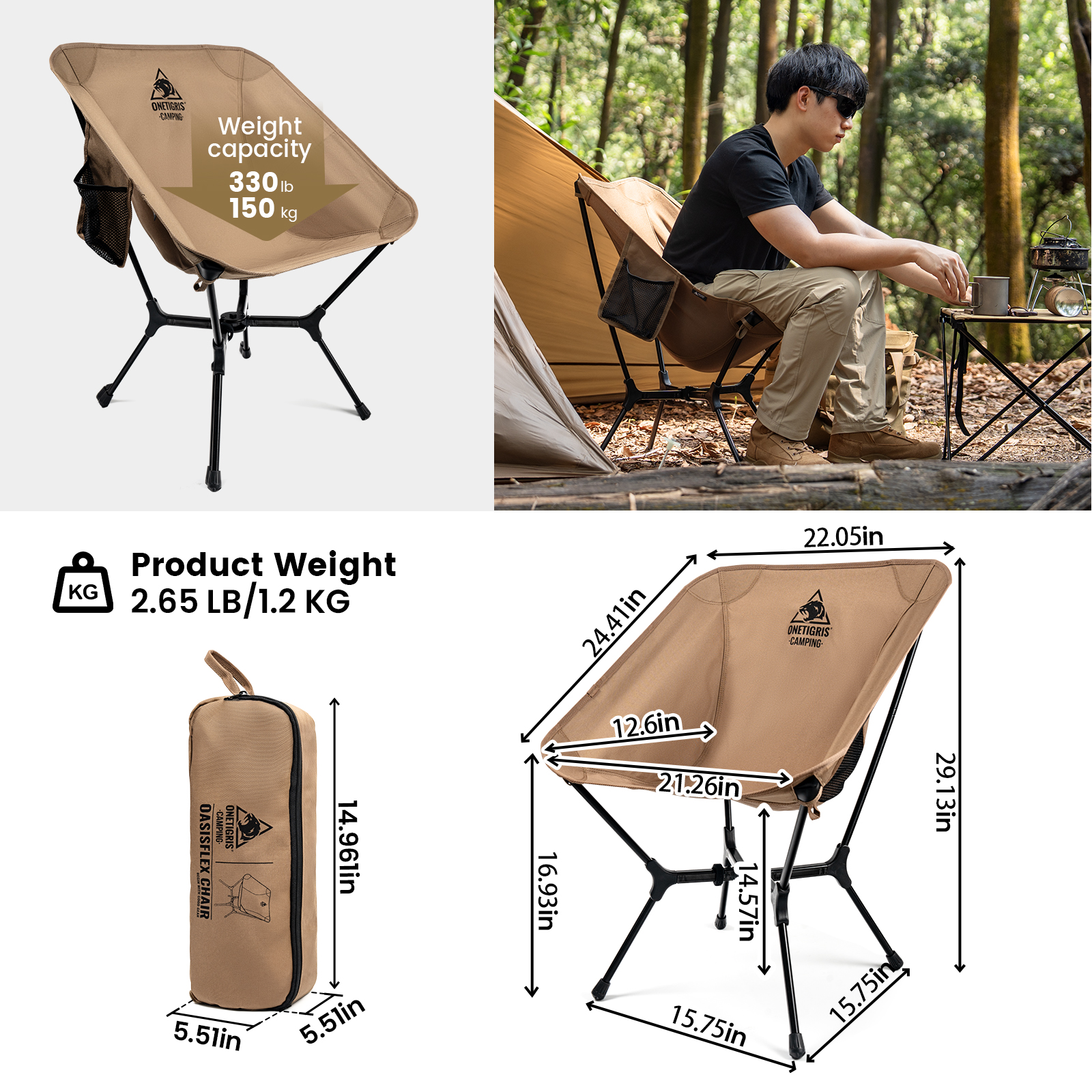 OneTigris OasisFlex Camping Ch - Outdoor Camping Table And Chairs บทวิจารณ์และราคา