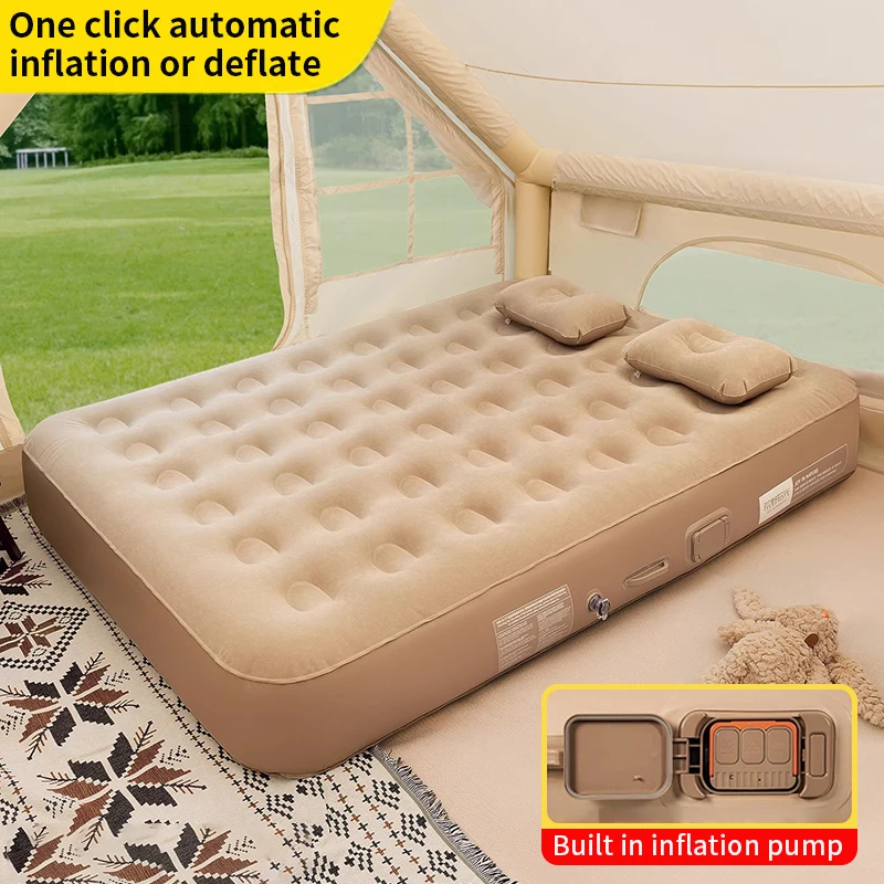 New Air Mattress Built-in Pump - Camping Outdoor Or Indoor บทวิจารณ์และราคา