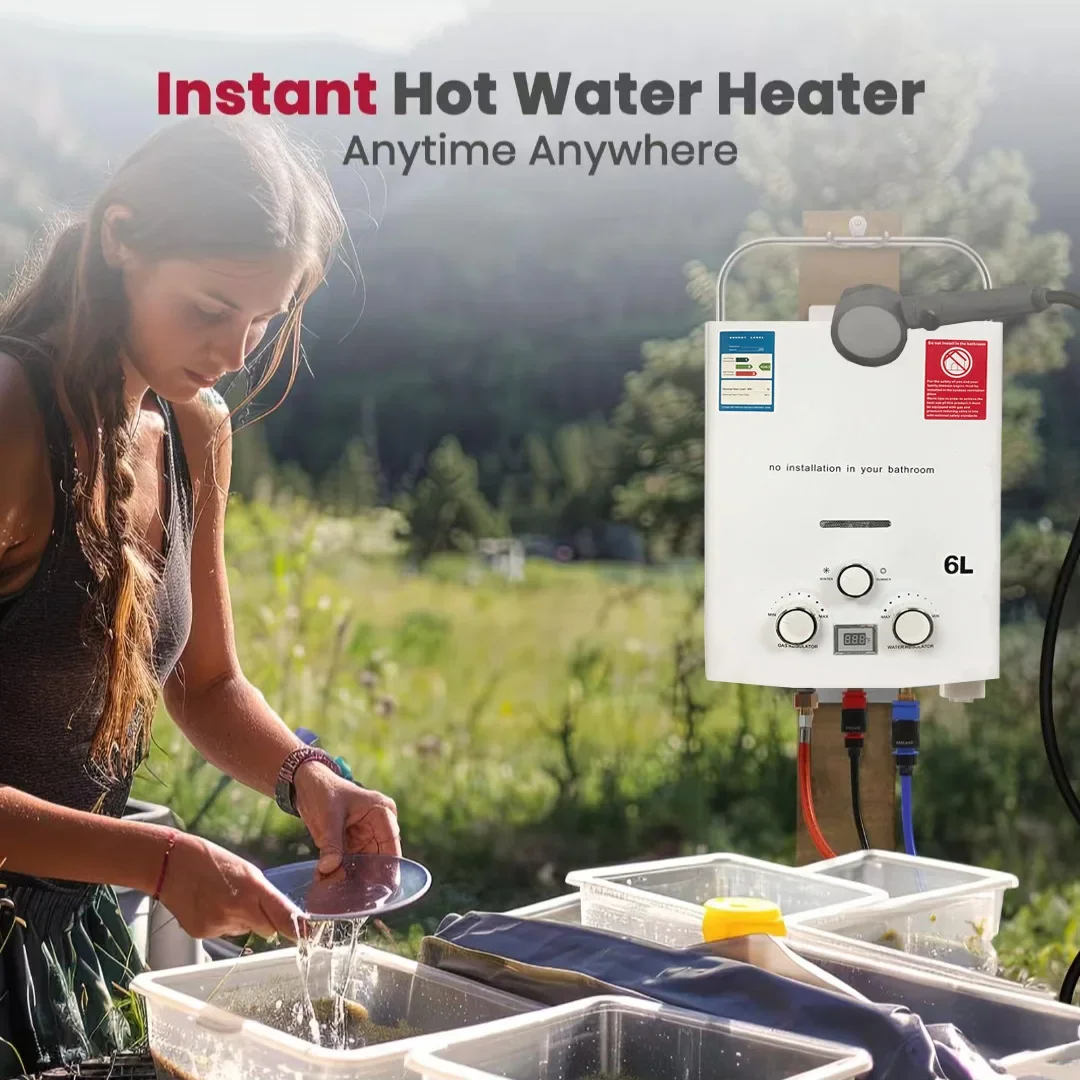 LPG Propane Gas Tankless Water - Outdoor Camping Hot Water Shower บทวิจารณ์และราคา