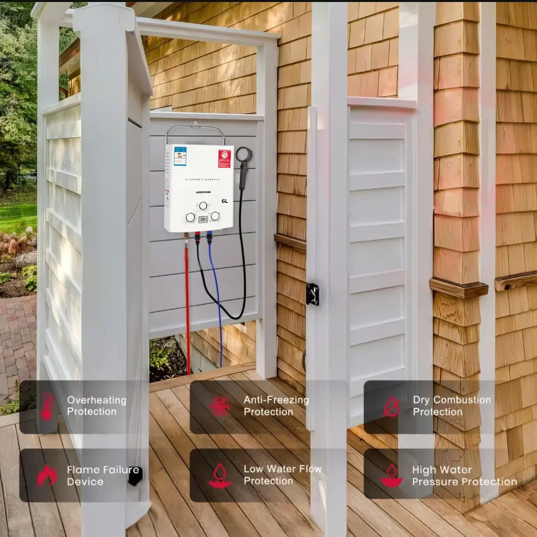 LPG Propane Gas Tankless Water - Outdoor Camping Hot Water Shower บทวิจารณ์และราคา