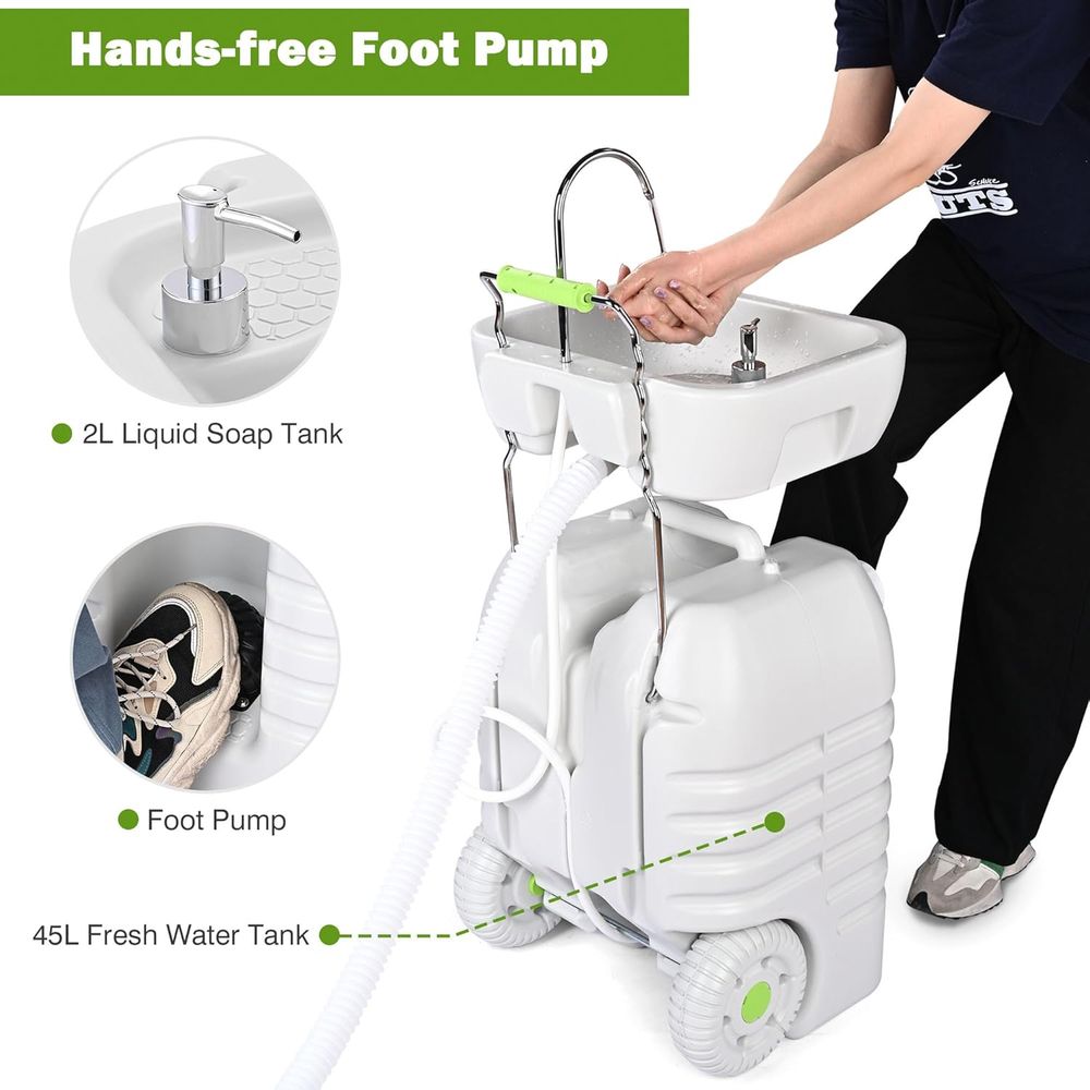 45L Portable Sink Hand Wash St - Outdoor Camp บทวิจารณ์และราคา