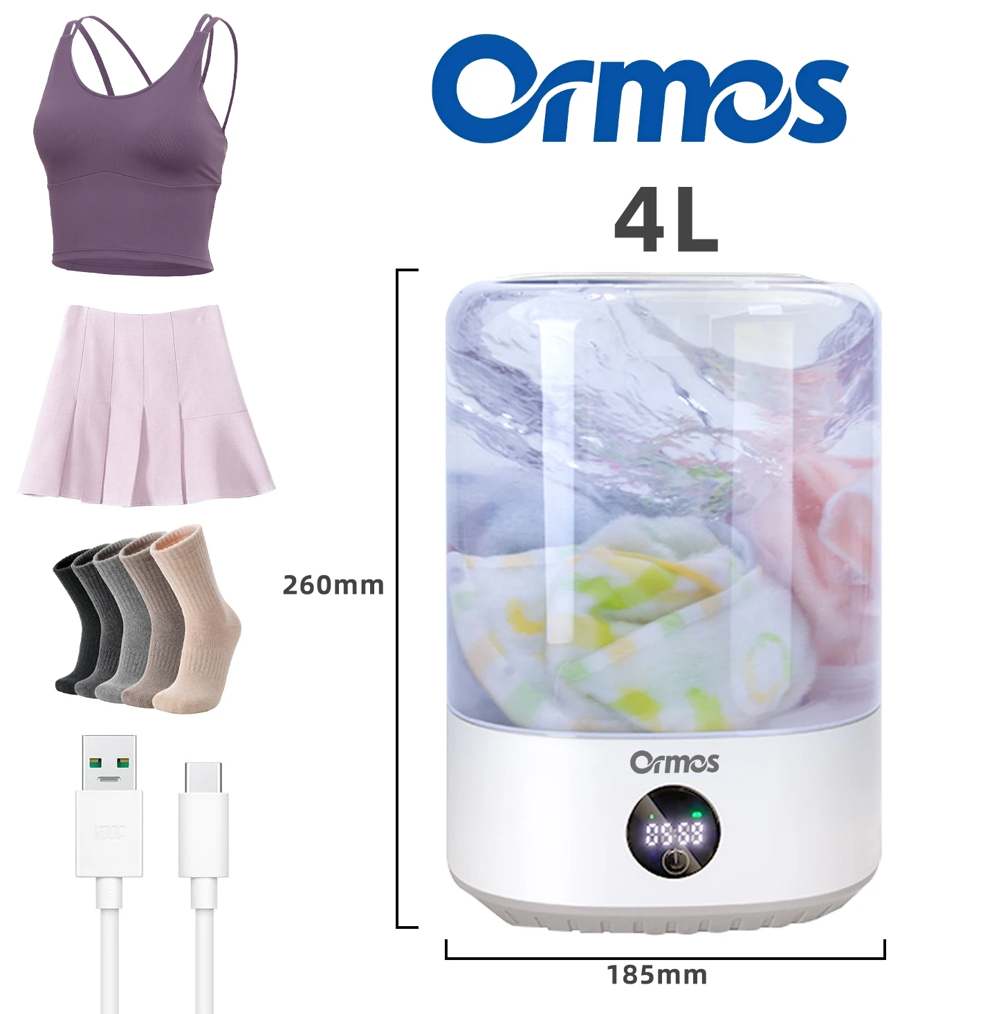 Portable Mini Washing Machine  - Camping Quiet บทวิจารณ์และราคา