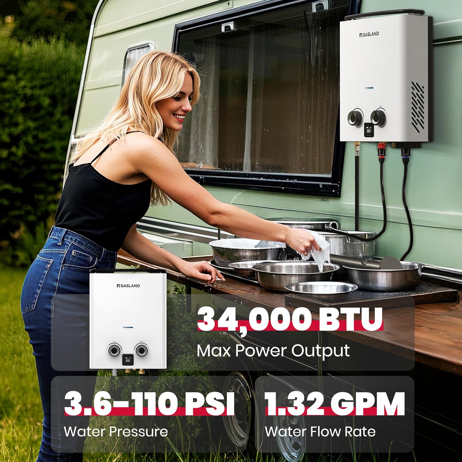 GASLAND Goshower G5 1.32GPM 34 - Outdoor Camping Hot Water Shower บทวิจารณ์และราคา