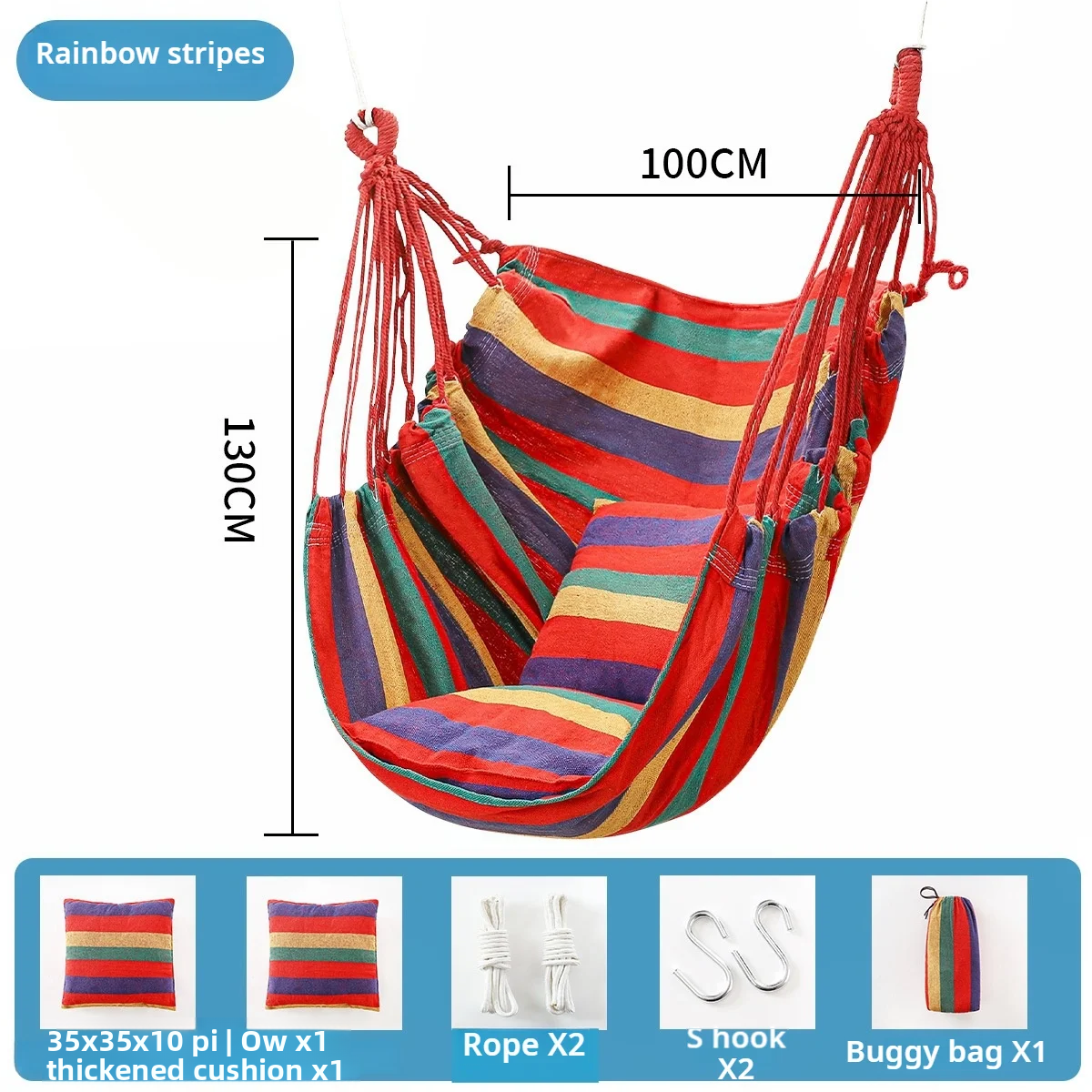 Hammock Chair Hanging Swing Se - Camping Outdoor Or Indoor บทวิจารณ์และราคา