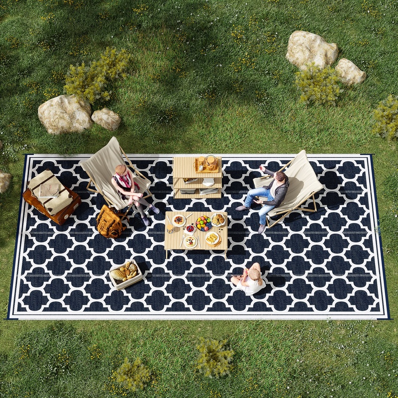 Outsunny Reversible Outdoor Ru - Outdoor Camping Rugs 9X18 บทวิจารณ์และราคา