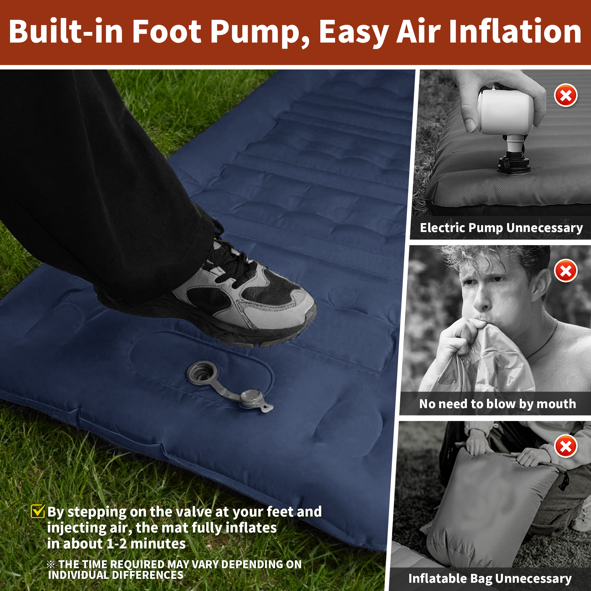 MAPLEAF Air Mattress Camping 1 - Outdoor Camping Rug Waterproof บทวิจารณ์และราคา