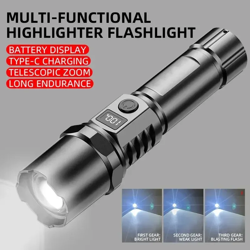 High Power XHP100 Led Flashlig - Outdoor Camping Decor บทวิจารณ์และราคา