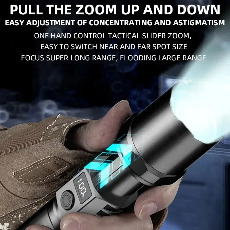 High Power XHP100 Led Flashlig - Outdoor Camping Decor บทวิจารณ์และราคา