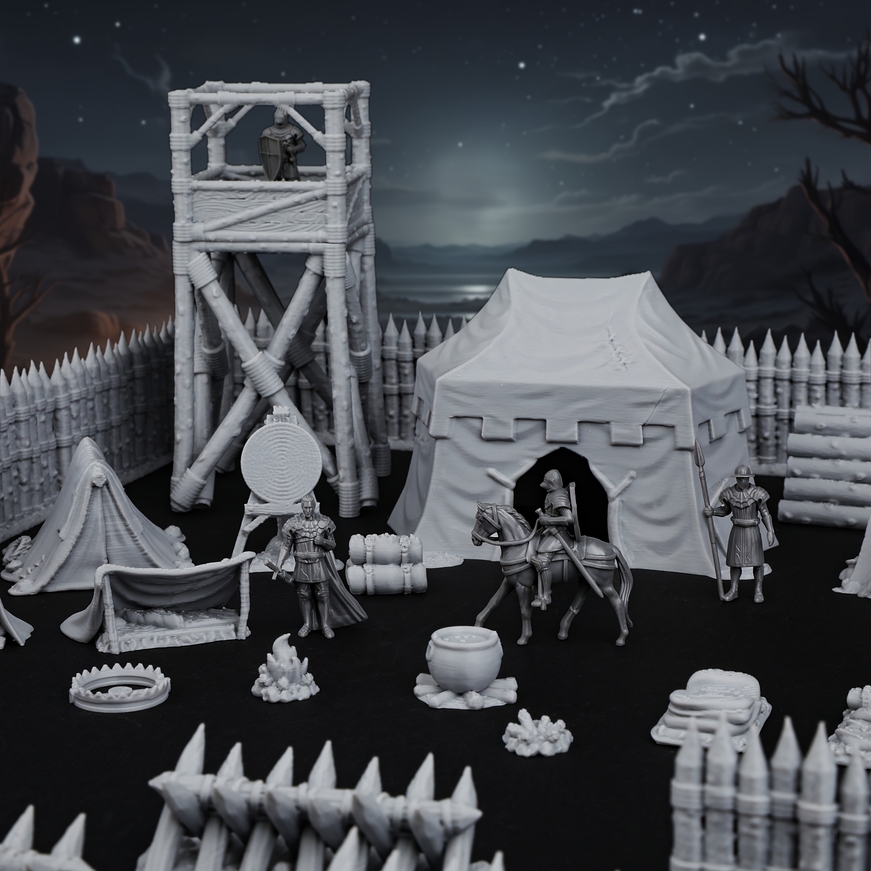 RPG Modular Camp Miniature Ter - Outdoor Camping Outfit บทวิจารณ์และราคา