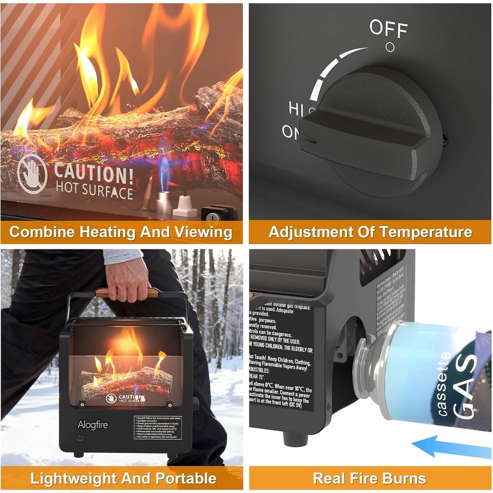 Portable 3-in-1 Gas Fire Pit,  - Outdoor Camping Fire Pit บทวิจารณ์และราคา