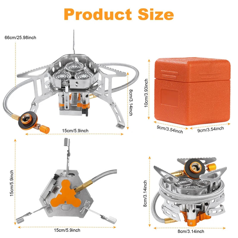 5800W High-Power Camping Gas S - Outdoor Gas Camping Oven บทวิจารณ์และราคา