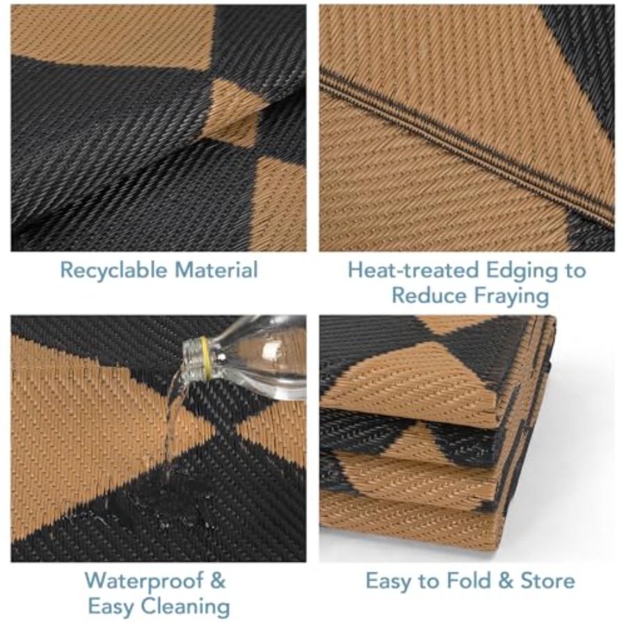 Outdoor Plastic Straw Rug 9x18 - Outdoor Camping Rugs 9X18 บทวิจารณ์และราคา