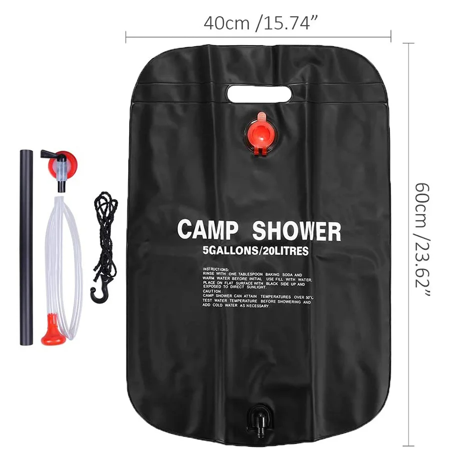 20/40L Camping foldable Solar  - Outdoor Camping Hot Water Shower บทวิจารณ์และราคา